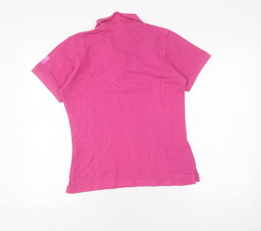 Slazenger Women's Pink Polo Shirt S Breathable Casual