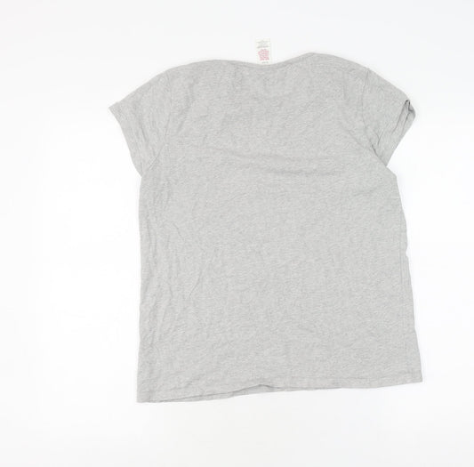 Boden Girls Grey T-Shirt, Size 16 Years, Short Sleeve, Logo Accent