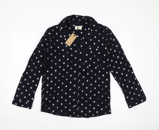 Hush Women's Black Star Pyjama Top XS Long Sleeve