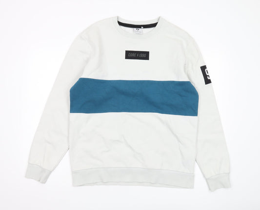 Jack & Jones Men's White Graphic Print Sweatshirt L