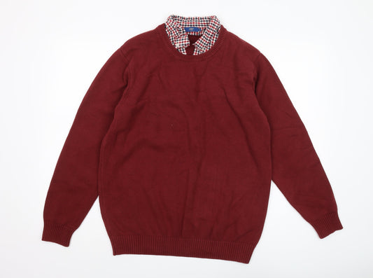 Cotton Traders Men's Red L Pullover Jumper