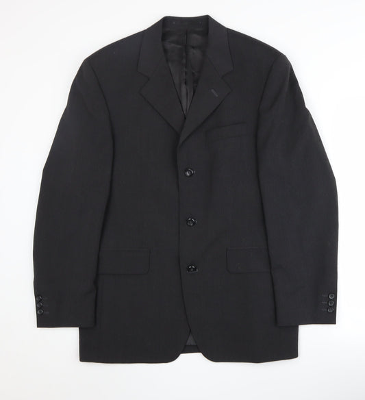 Burton Menswear Black Blazer Men's 38 Regular Fit