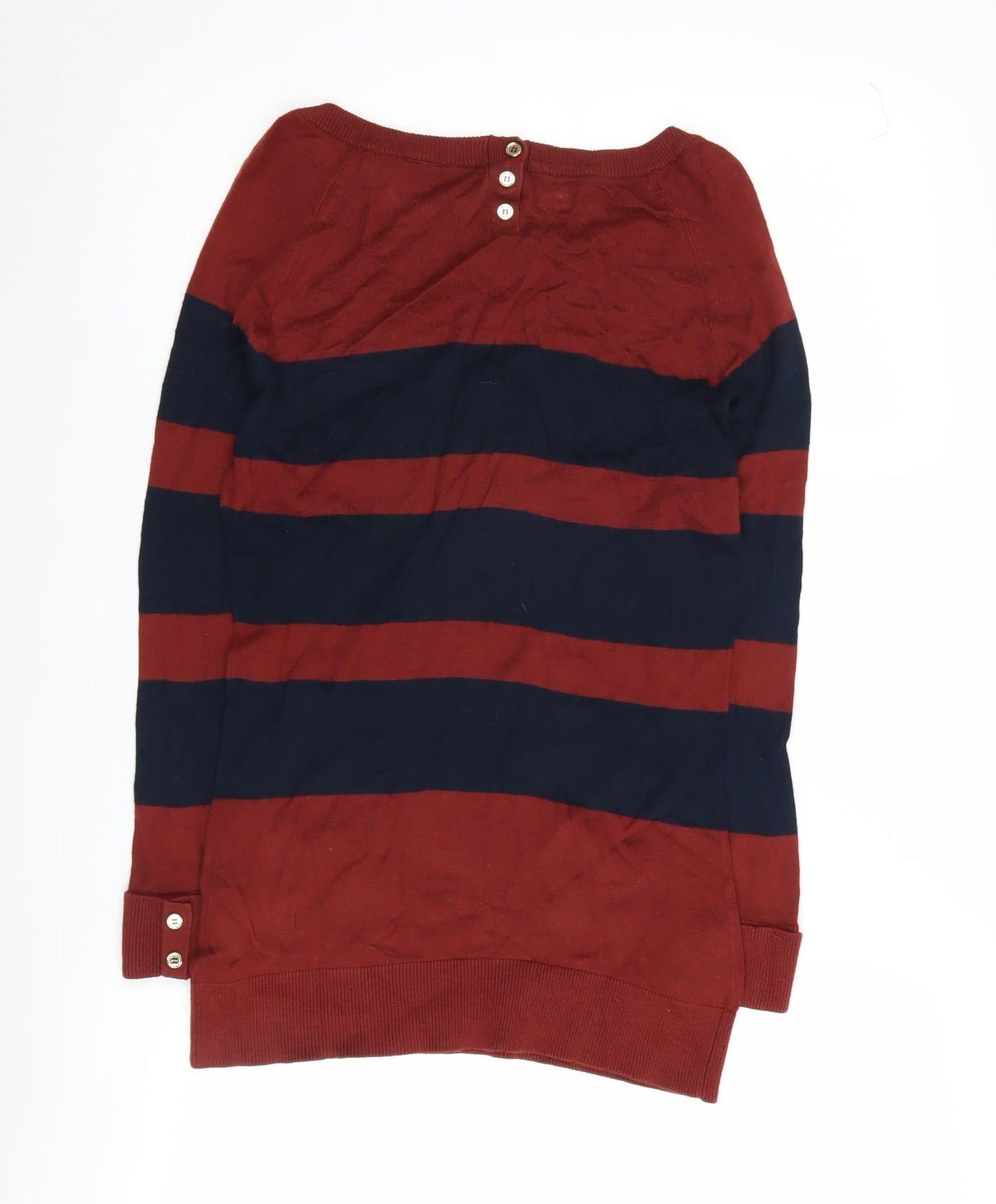 Warehouse Women's Multicoloured Striped Jumper Size 12