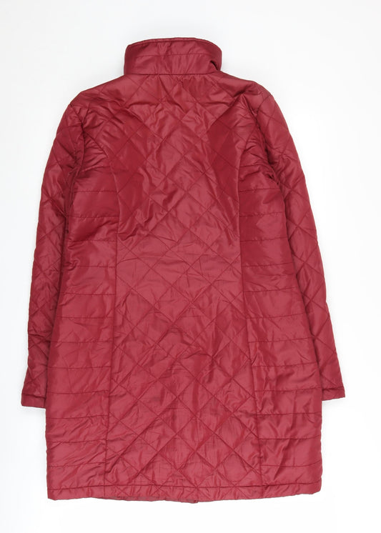 Marks and Spencer Women's Red Quilted Coat Size 8