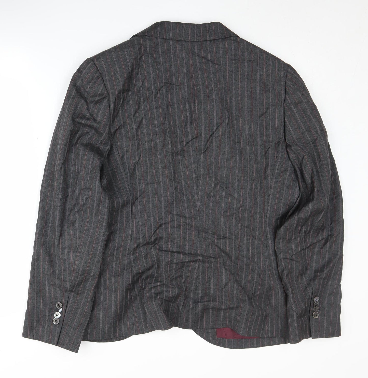 Brooks Brothers Women Grey Pinstripe Suit Jacket Size 14