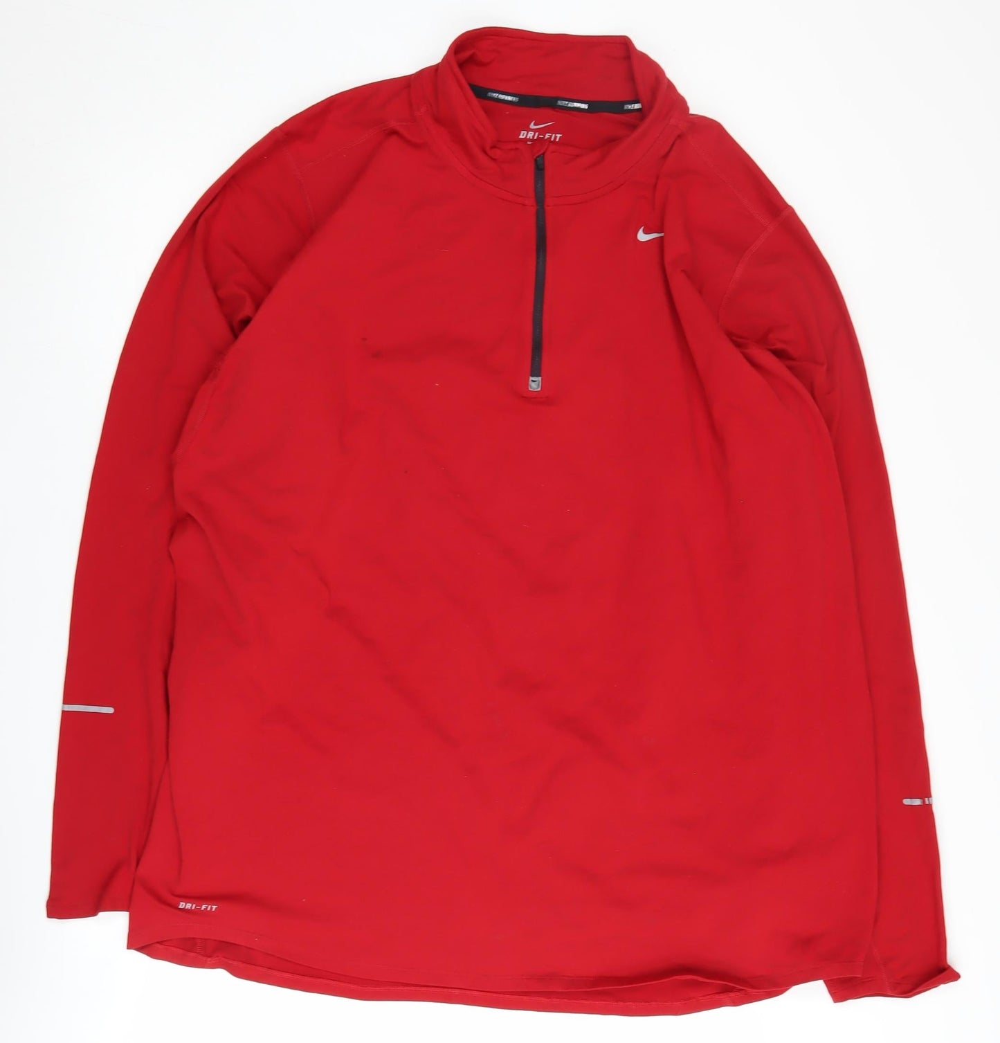 Nike Men's Red 2XL Dri-Fit 1/4 Zip Running Sweatshirt