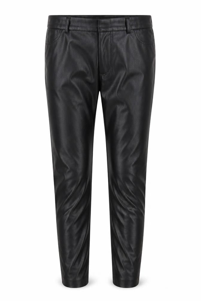 Zara Women's Black Faux Leather Trousers M