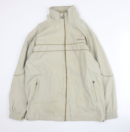Adidas Men's Beige Basic Jacket Size L Casual