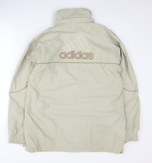 Adidas Men's Beige Basic Jacket Size L Casual