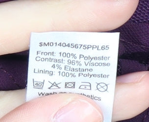 David Emanuel Women’s Purple Tunic Blouse Size 14