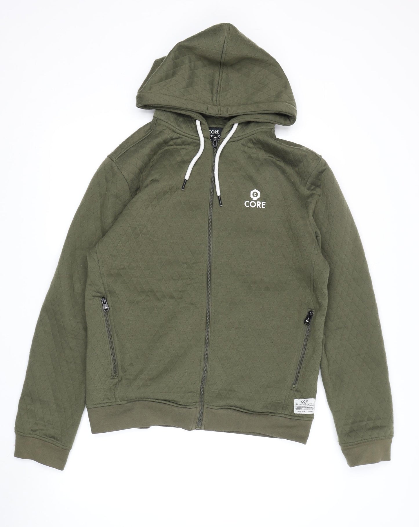 Jack & Jones Men's Green Full Zip Hoodie, L