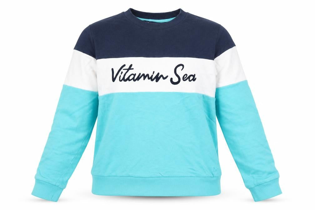 Crew Clothing Blue Pullover Sweatshirt, Size 10