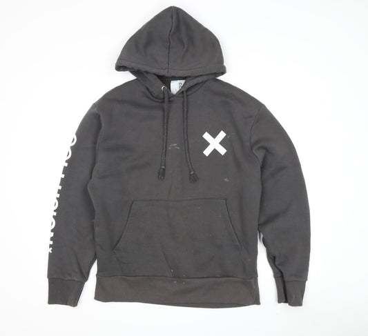 Collusion Unisex Black XXS Pullover Hoodie