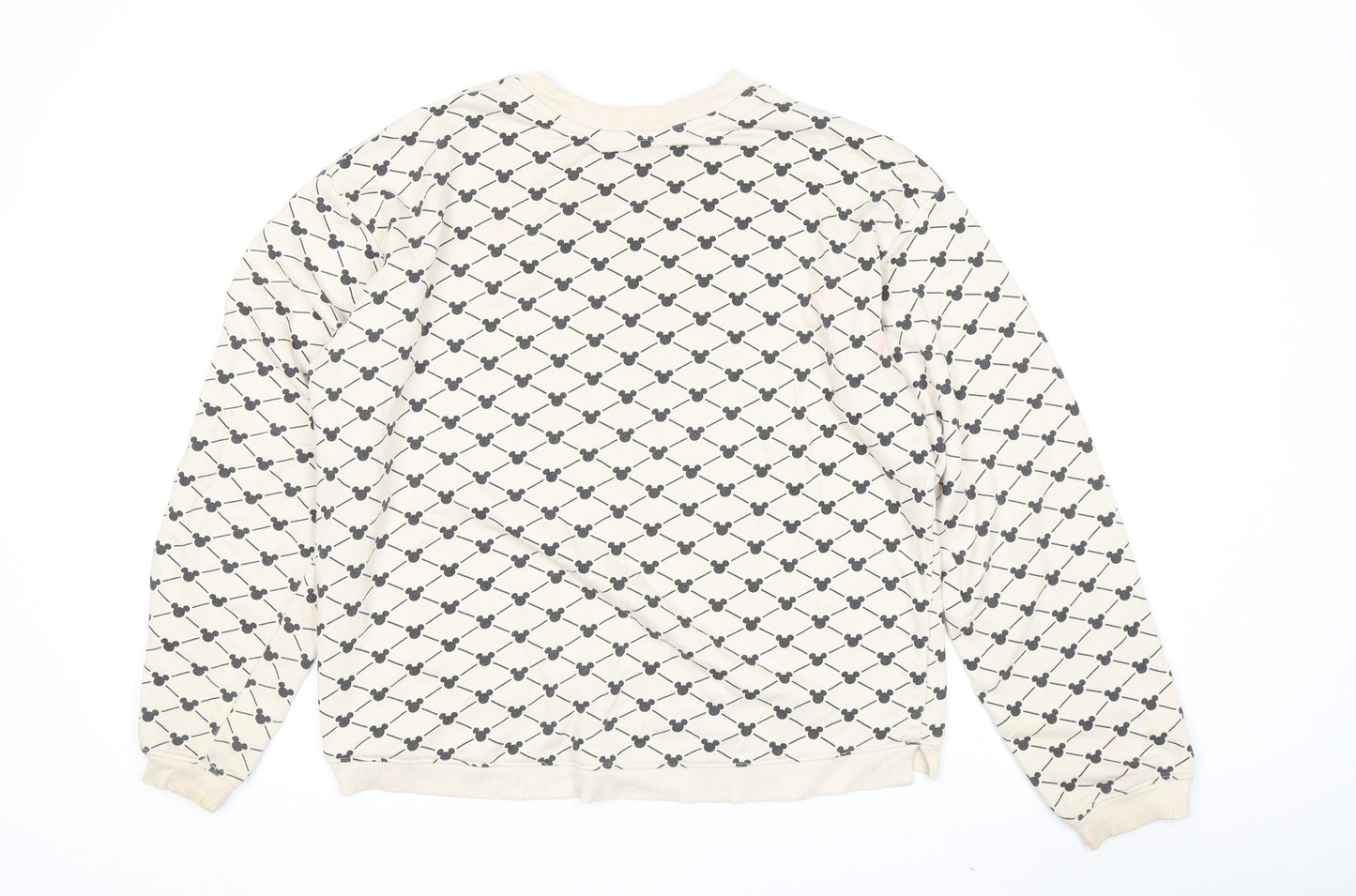 H&M Women's Beige Mickey Mouse Sweatshirt Size 14 Plus