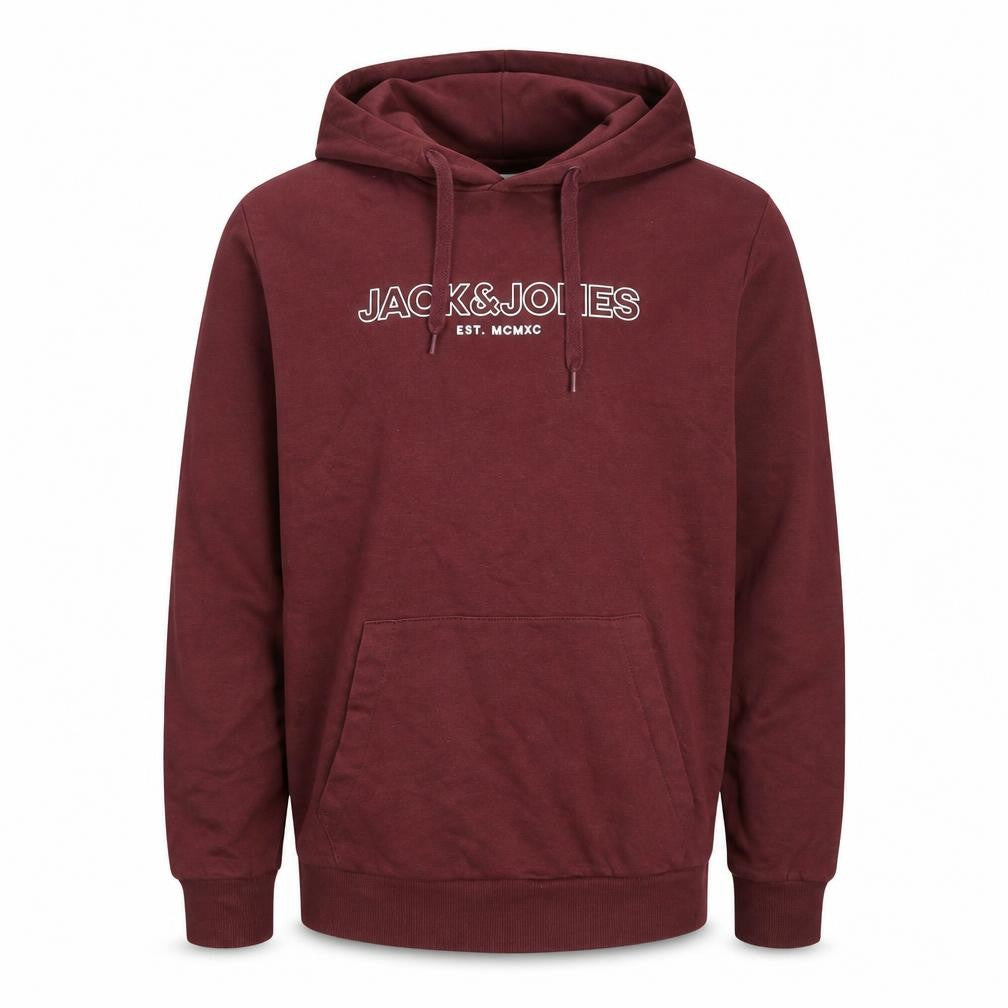 Mens UK L Regular JACK & JONES Red Pullover Hoodie