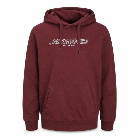 Mens UK L Regular JACK & JONES Red Pullover Hoodie
