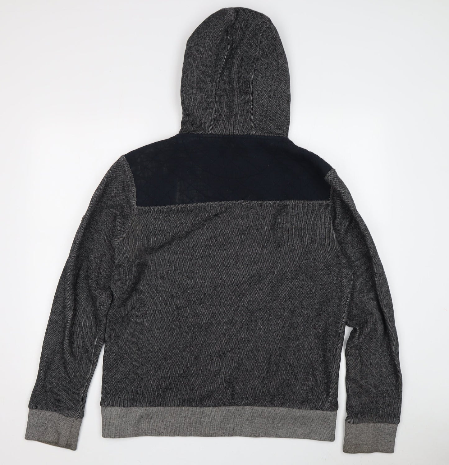 Firetrap Men's Grey Quilted Pullover Hoodie M