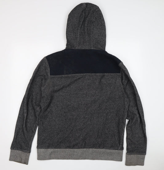 Firetrap Men's Grey Quilted Pullover Hoodie M