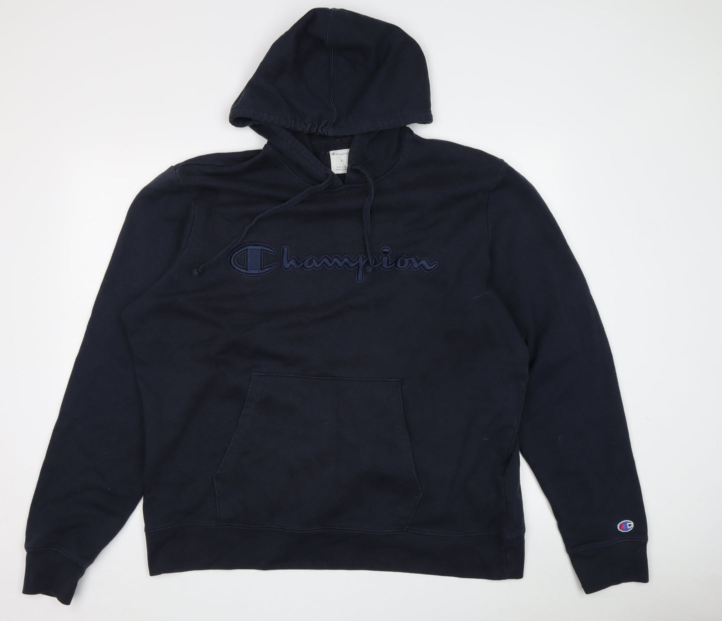 Champion Men's Black XL Pullover Hoodie with Logo
