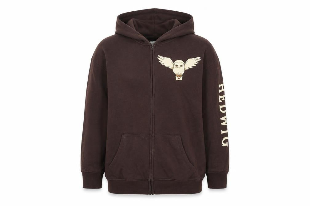 H&M Teens Brown Owl Hoodie Size 146, Full Zip