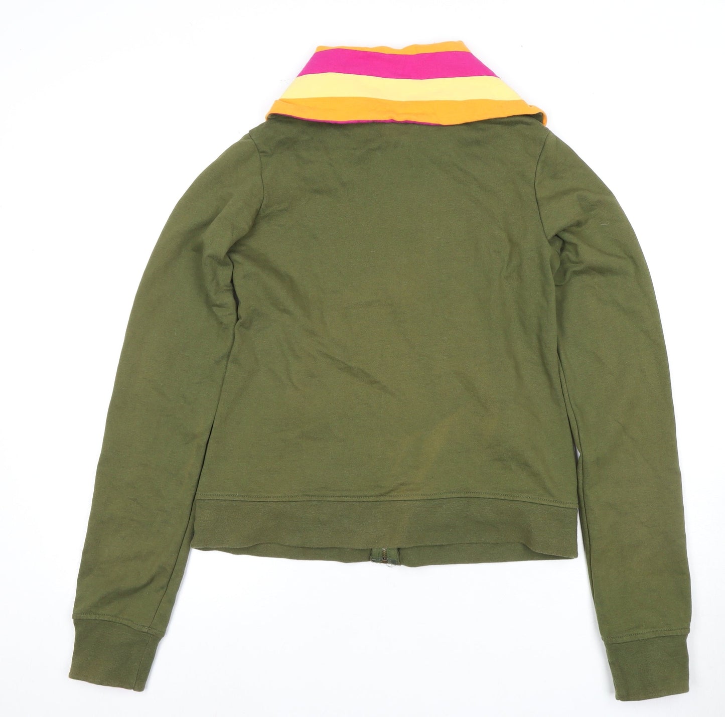 Billabong Women's Green Multicoloured Full Zip Hoodie L