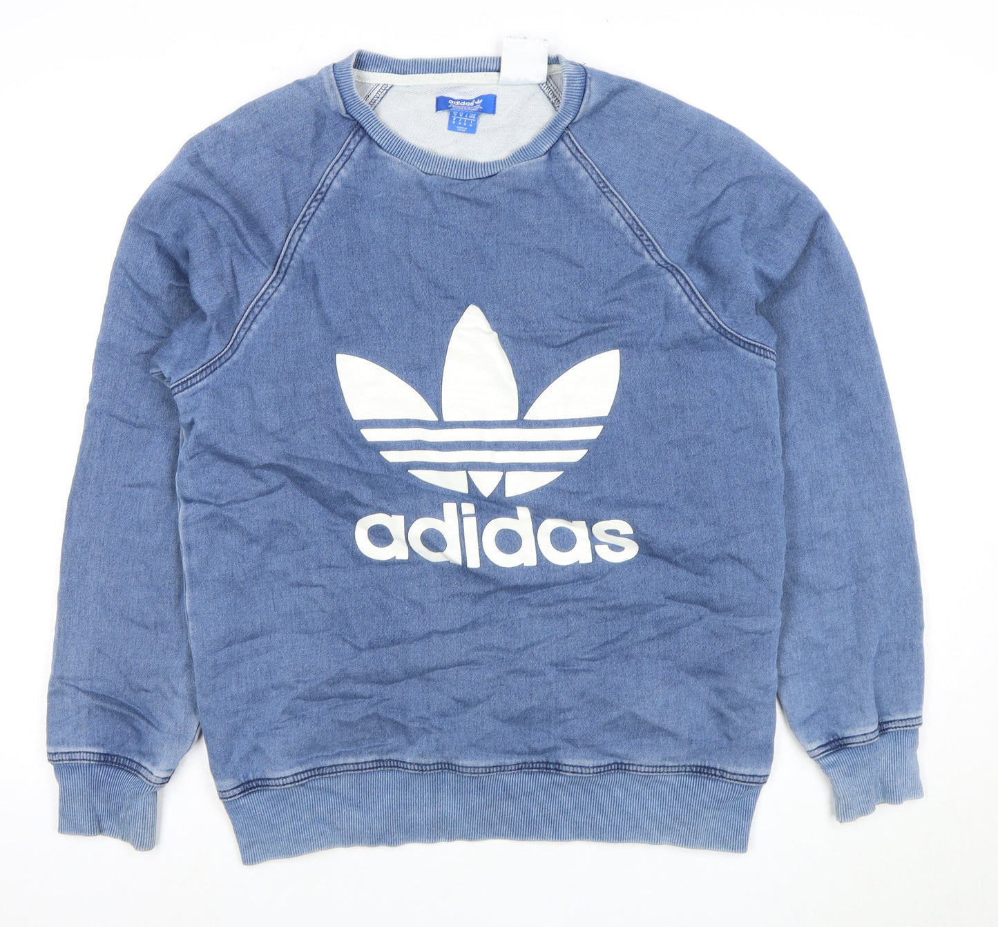Adidas Men's Blue Sweatshirt Graphic Print Pullover M