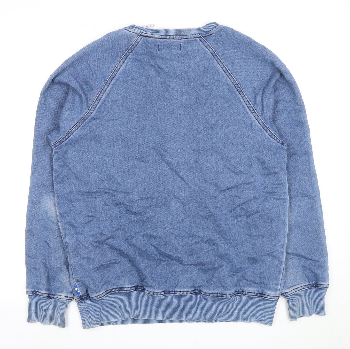 Adidas Men's Blue Sweatshirt Graphic Print Pullover M