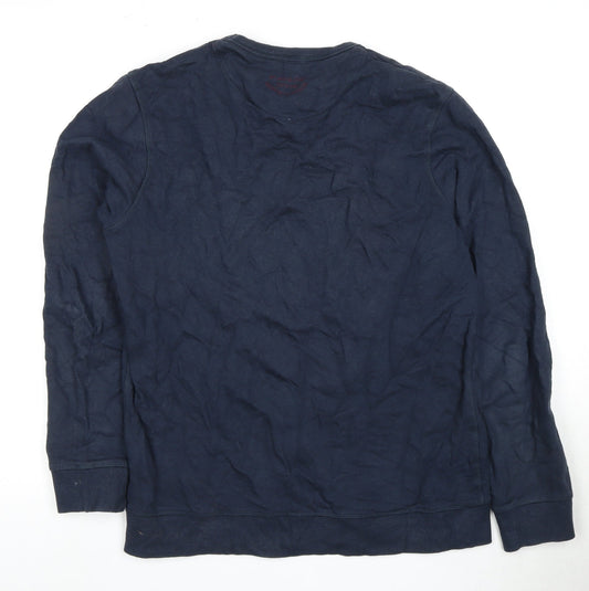 Jack & Jones Men's Blue Crew Neck Logo Sweatshirt M