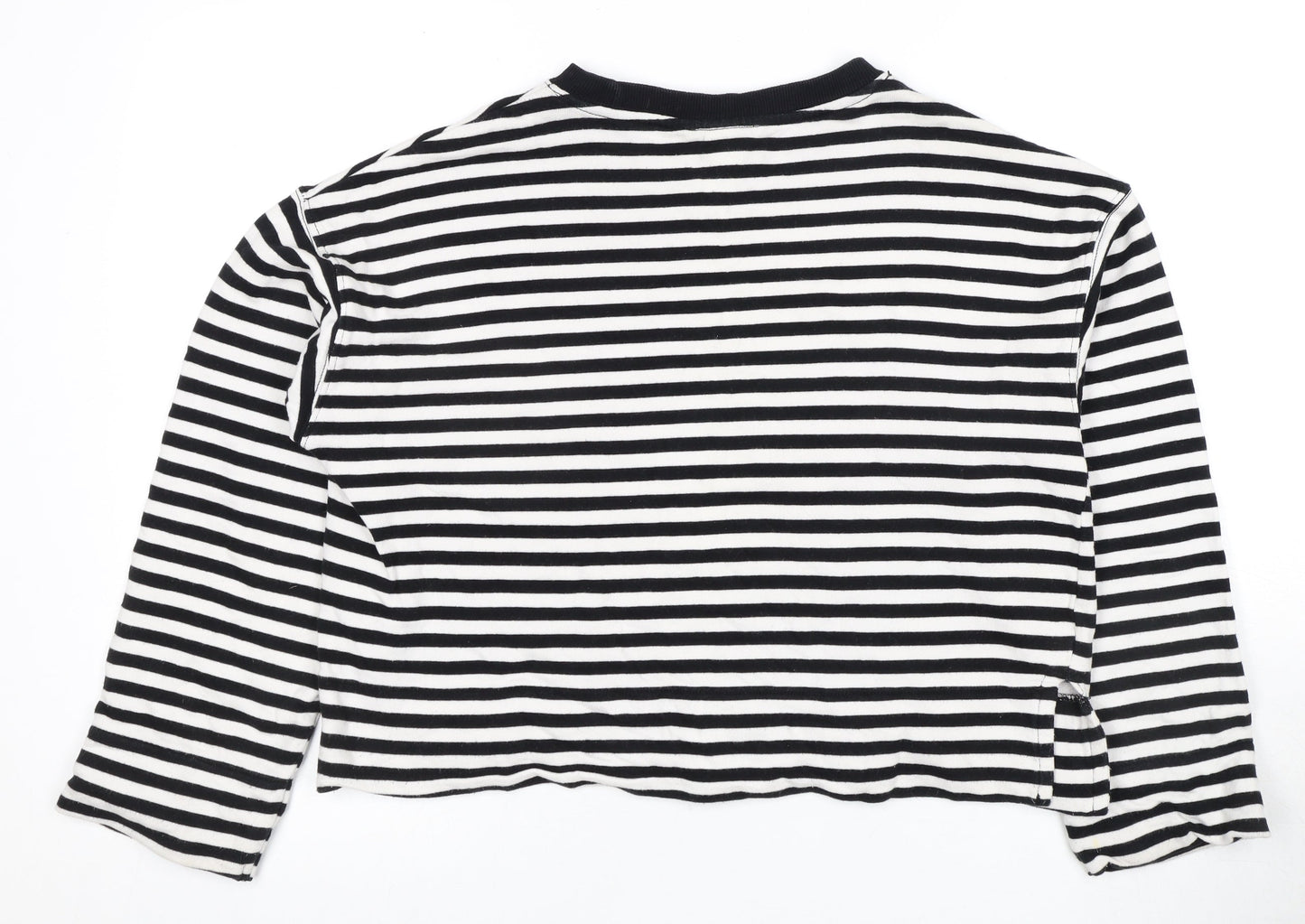 H&M Women's Black White Striped T-Shirt, S