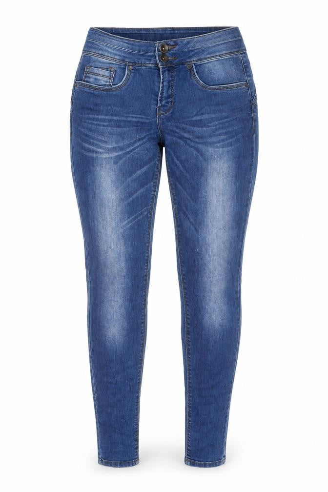 Front view of Denim Co. Women's Blue Skinny Jeans, size 10