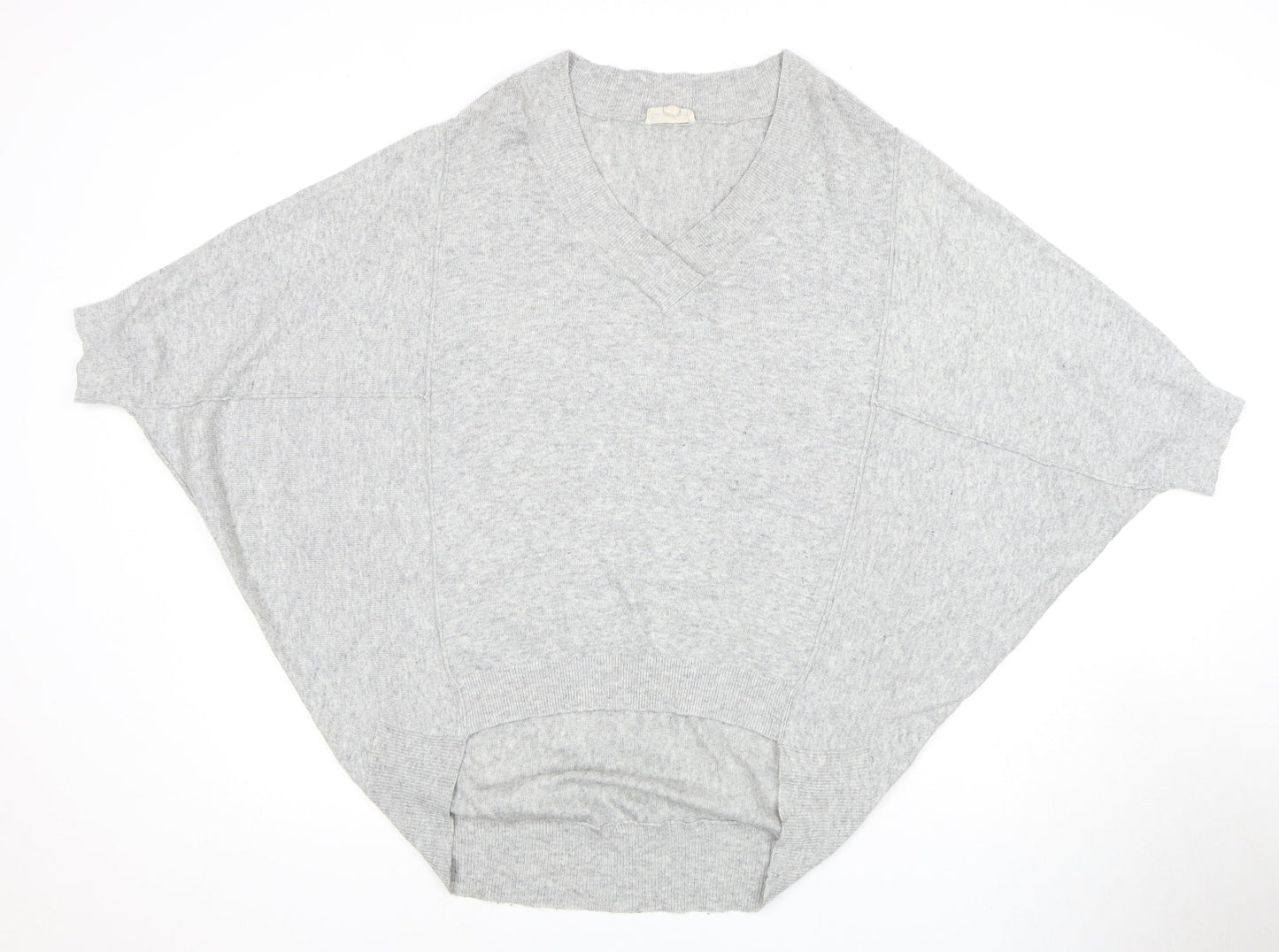 Phase Eight Women's Grey Cape Jumper, S, V-Neck, Relaxed