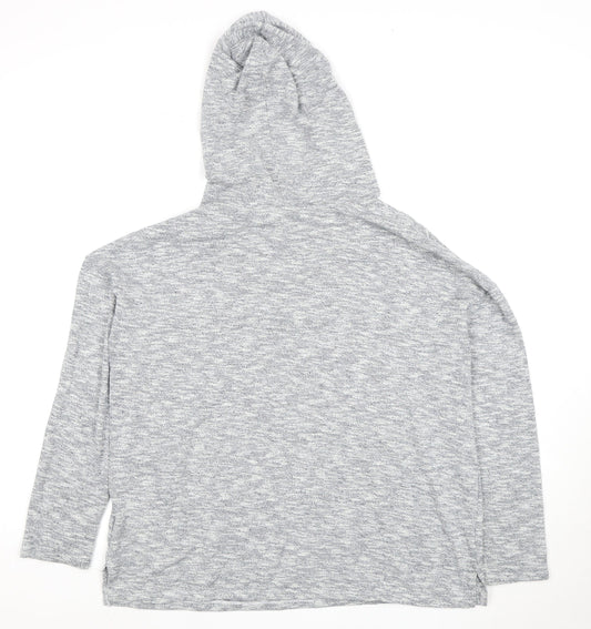 Roxy Women's Grey Pullover Hoodie, Size 12, Lace-Up