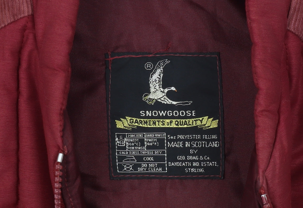 Snowgoose Red Men's Waistcoat S, Lined, Winter Vintage