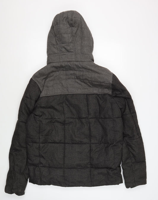 Feraud Men's Grey Puffer Jacket M with Hood