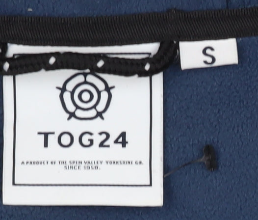 TOG24 Men's Blue Soft Shell Jacket S Hooded Casual