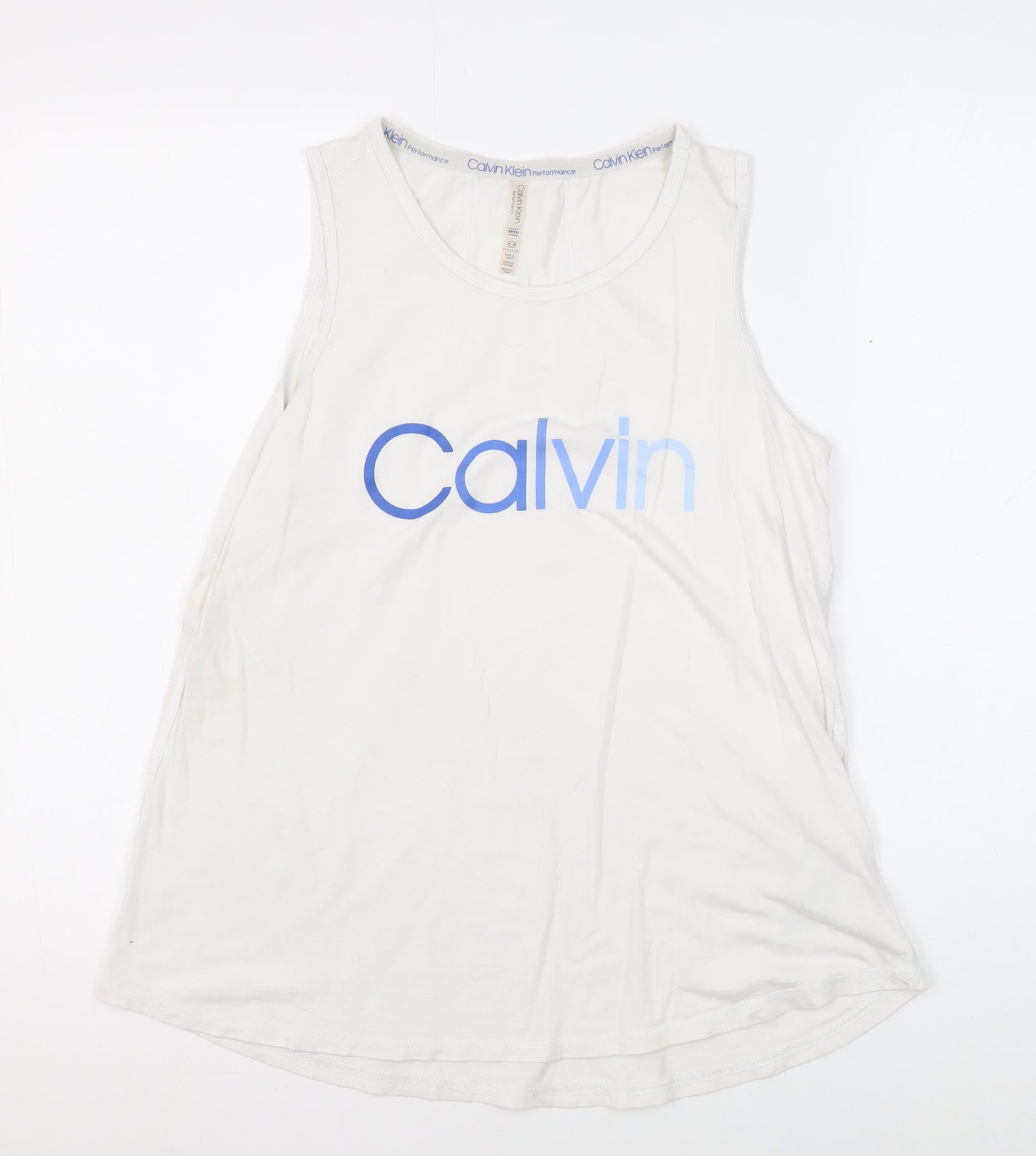 Calvin Klein Women's White Tank Top S for Gym & Training