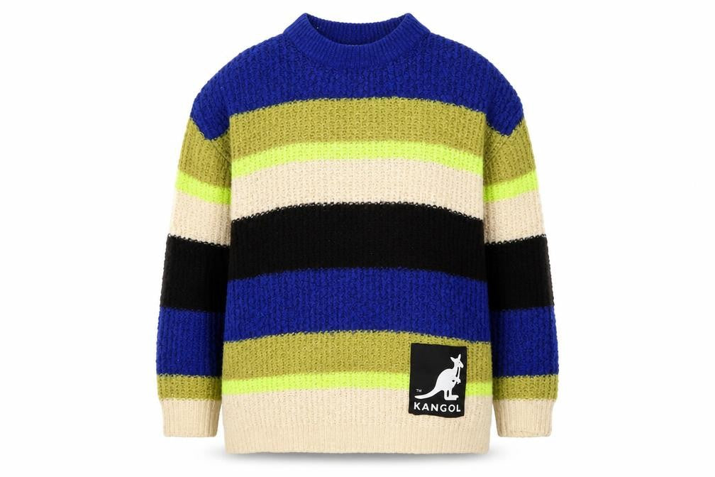 Womens UK 2XS Relaxed Kangol x H&M Multicoloured Jumper Chunky-Knit