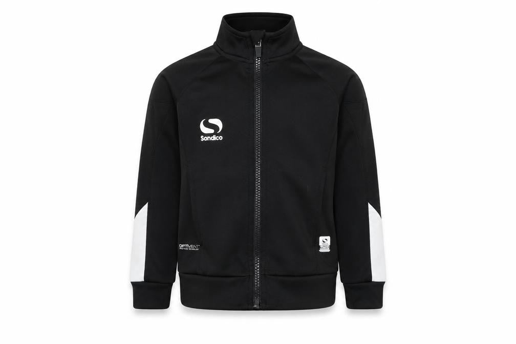 Front view of Sondico boys’ black track jacket 3-4 years