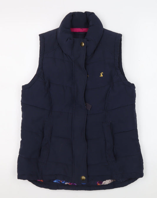 Joules Women's Blue Puffer Waistcoat XS - Classic Style