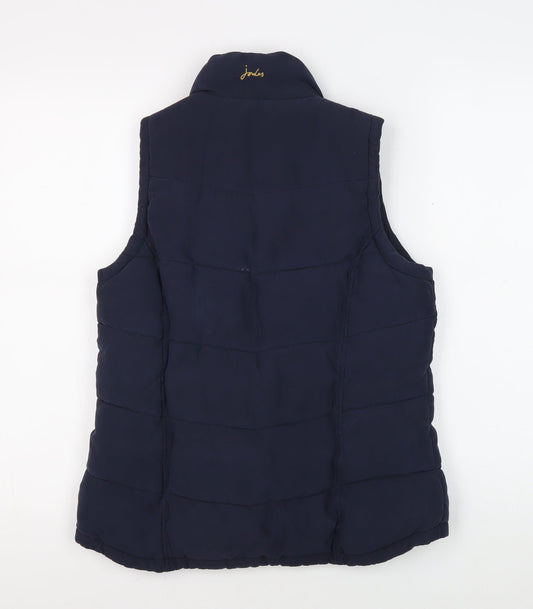 Joules Women's Blue Puffer Waistcoat XS - Classic Style