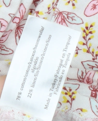 Laura Ashley Women’s Floral Blouse, V-Neck, UK 14, Multicoloured