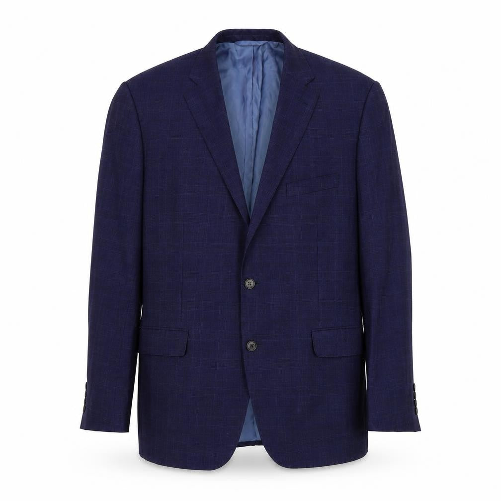 Mens 46 Chest Regular Moss Blue Two-Button Blazer