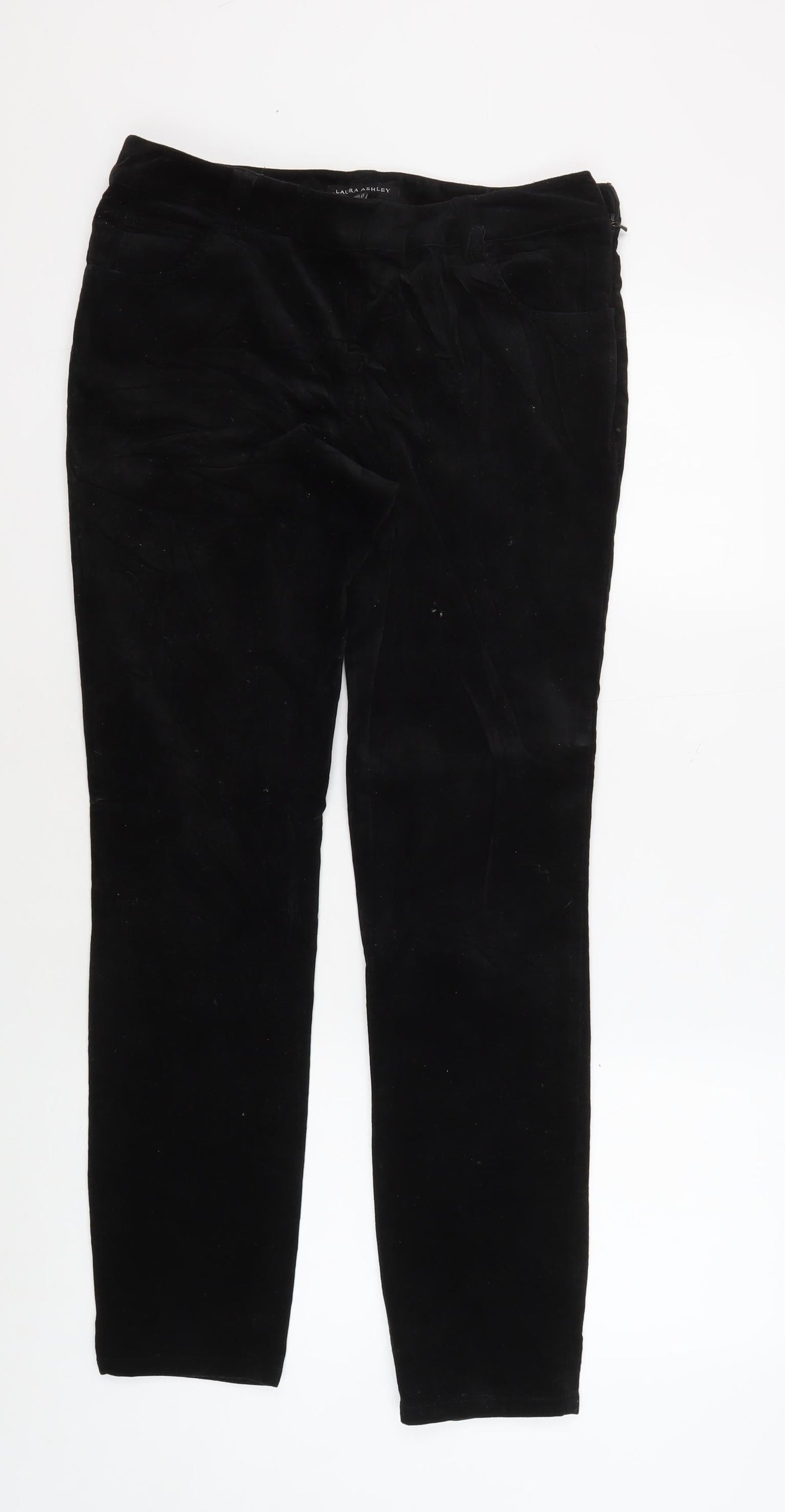 Laura Ashley Women's Black Straight Trousers Size 10
