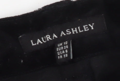 Laura Ashley Women's Black Straight Trousers Size 10