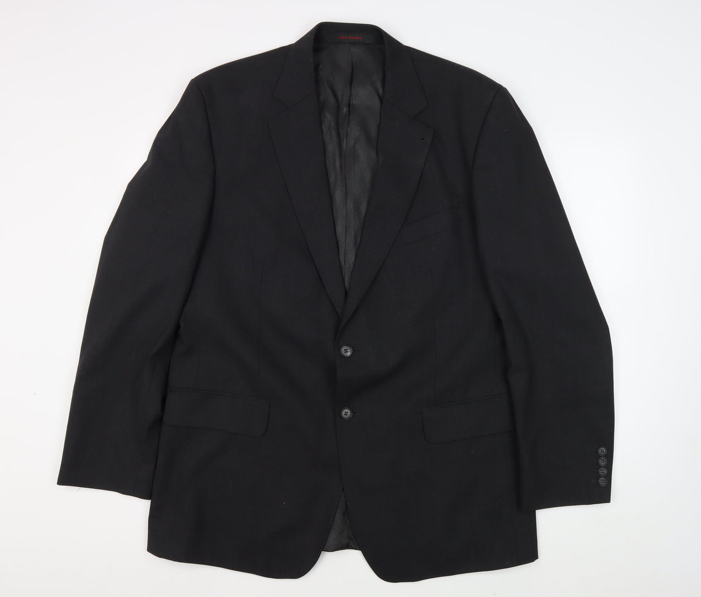 Jeff Banks Men's Black Blazer, 44 Long, Travel Jacket