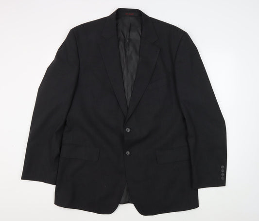 Jeff Banks Men's Black Blazer, 44 Long, Travel Jacket