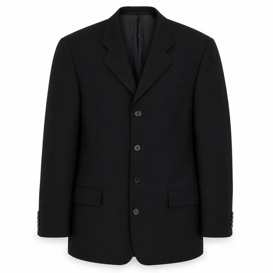 Mens 38 Chest Regular Daniel Hechter Black Three-Button Blazer