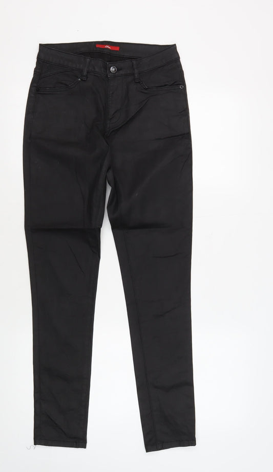 s.Oliver Women's Black Skinny Trousers Size 8