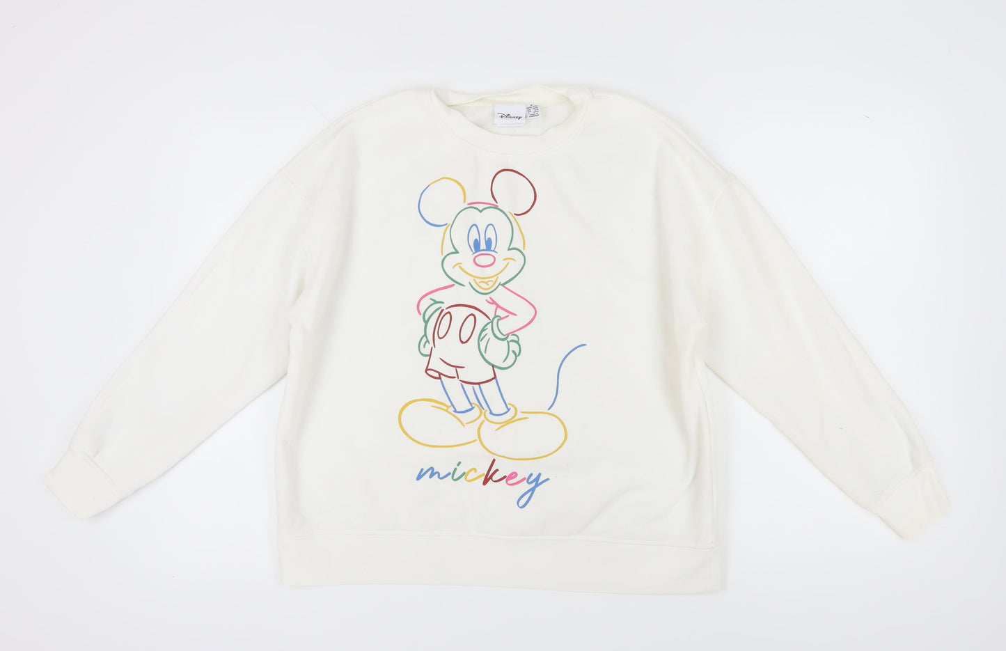 Disney Women's Ivory Sweatshirt M - Mickey Print