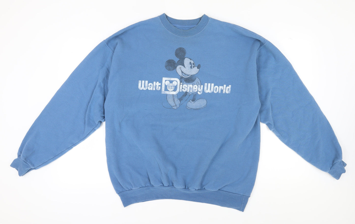 Disney Unisex Adult Blue XL Pullover Mickey Mouse Sweatshirt
